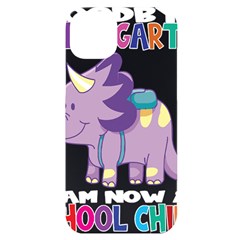 Enrollment Boy T- Shirt Goodbye Kindergarten I Am A Schoolchild Now! T- Shirt (1) Iphone 14 Plus Black Uv Print Case