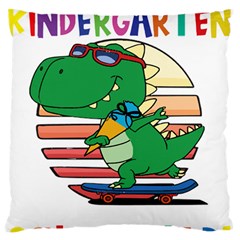 Enrollment Boy T- Shirt Goodbye Kindergarten I Am A Schoolchild Now! T- Shirt (2) Standard Premium Plush Fleece Cushion Case (two Sides) by ZUXUMI