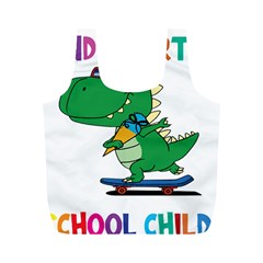 Enrollment Boy T- Shirt Goodbye Kindergarten I Am A Schoolchild Now! T- Shirt (4) Full Print Recycle Bag (m) by ZUXUMI