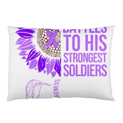 Epilepsy Awareness T- Shirt Epilepsy Awareness Sunflower God Give The Hardest Battles T- Shirt Pillow Case