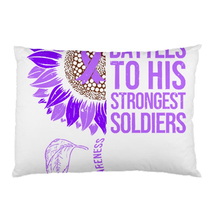 Epilepsy Awareness T- Shirt Epilepsy Awareness Sunflower God Give The Hardest Battles T- Shirt Pillow Case