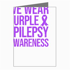 Epilepsy Awareness T- Shirt Epilepsy Awareness Sunflower In November We Wear Purple T- Shirt Greeting Card