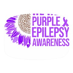 Epilepsy Awareness T- Shirt Epilepsy Awareness Sunflower In November We Wear Purple T- Shirt Mini Square Pill Box by ZUXUMI