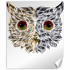 Owl T-shirtowl Half Gold Half Methalic Edition T-shirt Canvas 8  X 10  by EnriqueJohnson