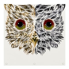 Owl T-shirtowl Half Gold Half Methalic Edition T-shirt Banner And Sign 4  X 4  by EnriqueJohnson