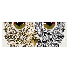 Owl T-shirtowl Half Gold Half Methalic Edition T-shirt Banner And Sign 8  X 3  by EnriqueJohnson