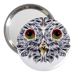 Owl T-shirtowl Metalic Edition T-shirt 3  Handbag Mirrors by EnriqueJohnson