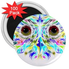 Owl T-shirtowl New Color Design T-shirt 3  Magnets (100 Pack) by EnriqueJohnson