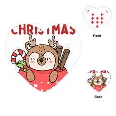 Family Christmas 2022 Matching T- Shirt Christmas We Are Family 2022 Cute Xmas Matching Custom T- Sh Playing Cards Single Design (Heart)