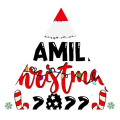 Family Christmas T- Shirt Family Christmas 2022 T- Shirt Wooden Puzzle Triangle by ZUXUMI