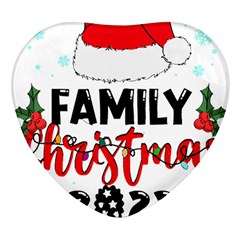 Family Christmas T- Shirt Family Christmas 2022 T- Shirt Heart Glass Fridge Magnet (4 Pack) by ZUXUMI