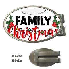 Family Christmas T- Shirt Family Christmas 2022 T- Shirt Money Clips (oval)  by ZUXUMI