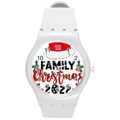 Family Christmas T- Shirt Family Christmas 2022 T- Shirt Round Plastic Sport Watch (m) by ZUXUMI