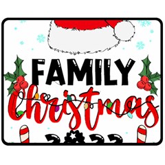 Family Christmas T- Shirt Family Christmas 2022 T- Shirt Two Sides Fleece Blanket (medium)