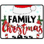 Family Christmas T- Shirt Family Christmas 2022 T- Shirt Two Sides Fleece Blanket (Medium) 58.8 x47.4  Blanket Front