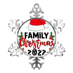 Family Christmas T- Shirt Family Christmas 2022 T- Shirt Metal Small Snowflake Ornament by ZUXUMI