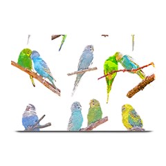 Parakeet T-shirtlots Of Colorful Parakeets - Cute Little Birds T-shirt Plate Mats by EnriqueJohnson