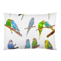 Parakeet T-shirtlots Of Colorful Parakeets - Cute Little Birds T-shirt Pillow Case