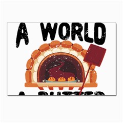 Bread Baking T- Shirt Funny Bread Baking Baker Bake The World A Butter Place T- Shirt Postcards 5  X 7  (pkg Of 10) by JamesGoode