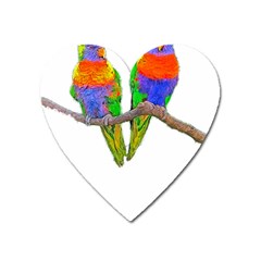 Parrots T-shirtcute Rainbow Loris - Lorikeet T-shirt Heart Magnet by EnriqueJohnson
