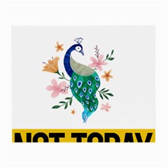 Peacock T-shirtnope Not Today Peacock 65 T-shirt Small Glasses Cloth (2 Sides) by EnriqueJohnson