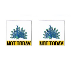 Peacock T-shirtnope Not Today Peacock 86 T-shirt Cufflinks (square) by EnriqueJohnson