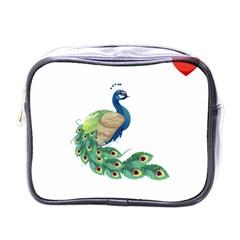 Peacock T-shirtsteal Your Heart Peacock 06 T-shirt Mini Toiletries Bag (one Side)
