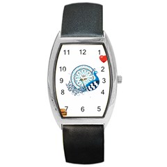 Peacock T-shirtsteal Your Heart Peacock 75 T-shirt Barrel Style Metal Watch