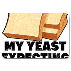 Bread Baking T- Shirt Funny Bread Baking Baker My Yeast Expecting A Bread T- Shirt (1) Large Doormat by JamesGoode