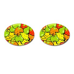 Fruit Food Wallpaper Cufflinks (oval)