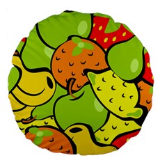 Fruit Food Wallpaper Large 18  Premium Round Cushions by Dutashop
