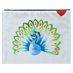 Peacock T-shirtsteal Your Heart Peacock 203 T-shirt Cosmetic Bag (xxxl) by EnriqueJohnson