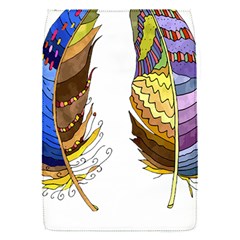 Feathers Design T- Shirtfeathers T- Shirt Removable Flap Cover (s) by ZUXUMI