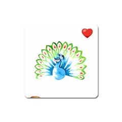 Peacock T-shirtsteal Your Heart Peacock 203 T-shirt Square Magnet