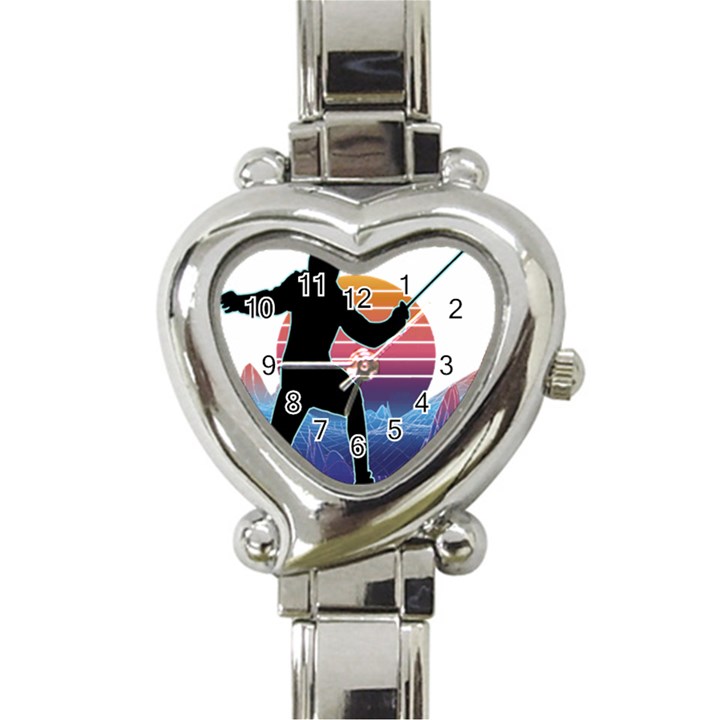 Fencing Funny T- Shirt Fencing Sport Fencing T- Shirt (1) Heart Italian Charm Watch