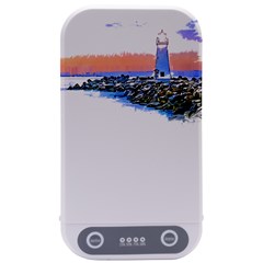 Breakwater Santa Cruz T- Shirt Lighthouse Breakwater Santa Cruz U S A Voyage Art Digital Painting Wa Sterilizers by JamesGoode