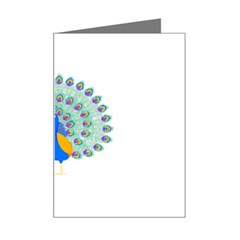 Peacock T-shirtwhite Look Calm Peacock 28 T-shirt (1) Mini Greeting Card