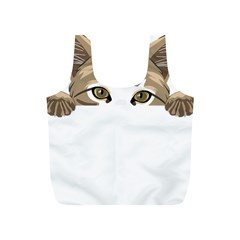 Peeking Cat T-shirtpeeking Cute Cat T-shirt Full Print Recycle Bag (s) by EnriqueJohnson