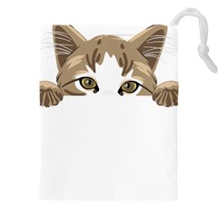 Peeking Cat T-shirtpeeking Cute Cat T-shirt Drawstring Pouch (5xl) by EnriqueJohnson