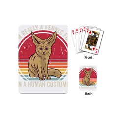 Fennec Fox T- Shirt Im Really A Fennec Fox T- Shirt Playing Cards Single Design (mini) by ZUXUMI