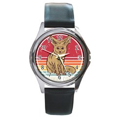 Fennec Fox T- Shirt Im Really A Fennec Fox T- Shirt Round Metal Watch by ZUXUMI