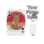 Fennec Fox T- Shirt Im Really A Fennec Fox T- Shirt Playing Cards 54 Designs (Mini) Front - Spade2