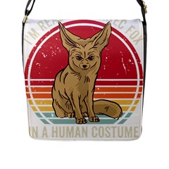 Fennec Fox T- Shirt Im Really A Fennec Fox T- Shirt Flap Closure Messenger Bag (l) by ZUXUMI