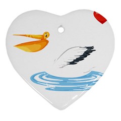 Pelican T-shirtsteal Your Heart Pelican 30 T-shirt Heart Ornament (two Sides) by EnriqueJohnson