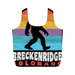 Breckenridge T- Shirt Breckenridge Colorado Bigfoot Sasquatch Retro Sunset T- Shirt Full Print Recycle Bag (m) by JamesGoode