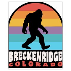 Breckenridge T- Shirt Breckenridge Colorado Bigfoot Sasquatch Retro Sunset T- Shirt Drawstring Bag (small) by JamesGoode