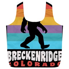 Breckenridge T- Shirt Breckenridge Colorado Bigfoot Sasquatch Retro Sunset T- Shirt Full Print Recycle Bag (xxxl) by JamesGoode