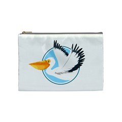 Pelican T-shirtwhite Look Calm Pelican 08 T-shirt (1) Cosmetic Bag (medium) by EnriqueJohnson