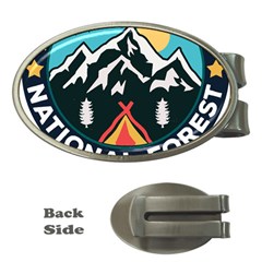 Bridger Teton National Forest T- Shirt Bridger Teton National Forest T- Shirt Money Clips (oval)  by JamesGoode