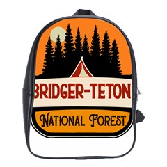 Bridger Teton T- Shirt Bridger Teton National Forest T- Shirt School Bag (xl) by JamesGoode